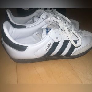 Adidas Samba White and Black Trainers
